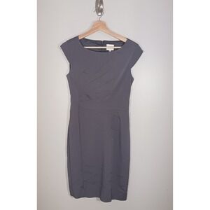 Reiss Career Workwear Ruched Lined Gray Women's Dress Size 6